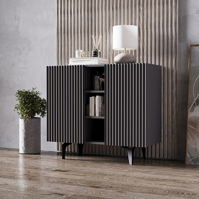 Комод серый графит